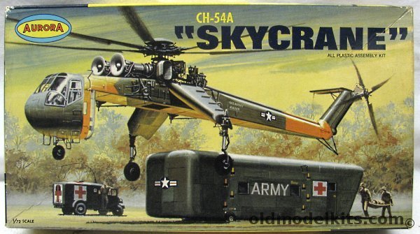 Aurora 1/72 CH-54 Skycrane, 499-200 plastic model kit